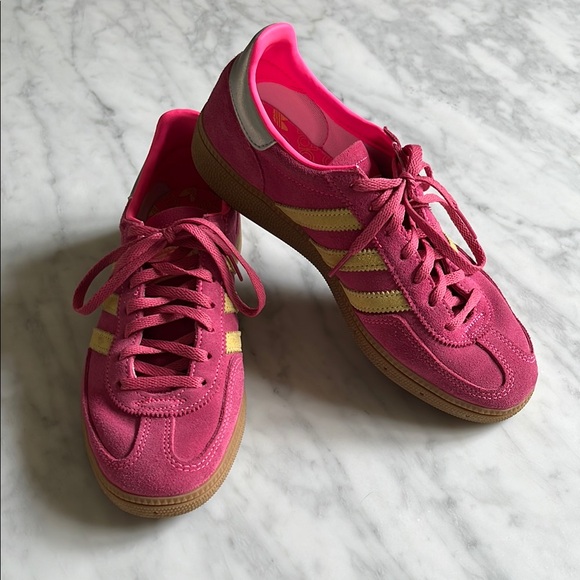 Adidas “Spezial” Pink and Yellow Retro Sneakers - Picture 3 of 8